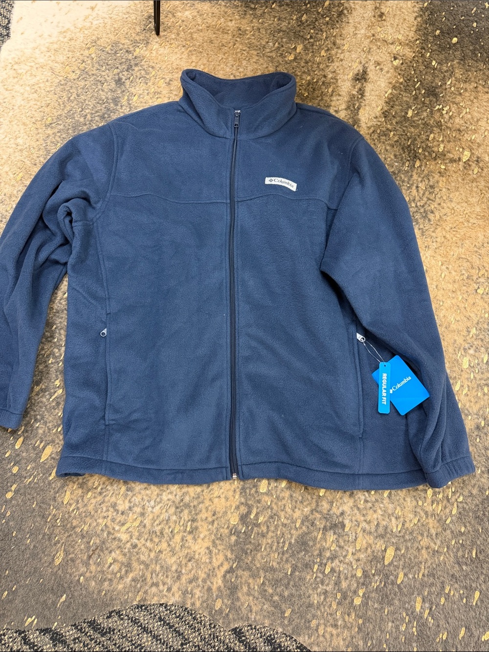 Mens Columbia Navy Full-Zip Fleece Jacket NWT 2x